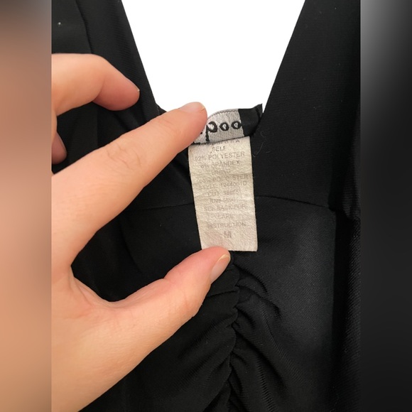 BLACK RUCHED MINI DRESS - Picture 5 of 5